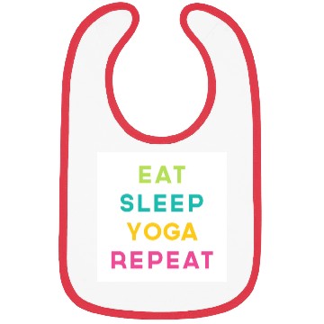 Discover Eat Sleep Yoga Repeat Meditation Exercise Quote Bibs