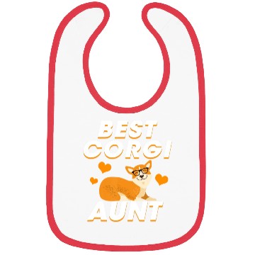 Discover Best Corgi Aunt Funny Dog Lover Bibs