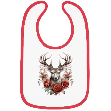 Discover Gothic Deer Forest Animals Roses Bibs