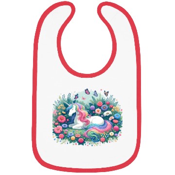 Discover Botanist Unicorn in a Magical Garden Bibs