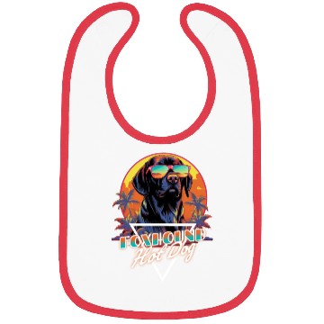 Discover Retro Wave Foxhound Hot Dog Bibs
