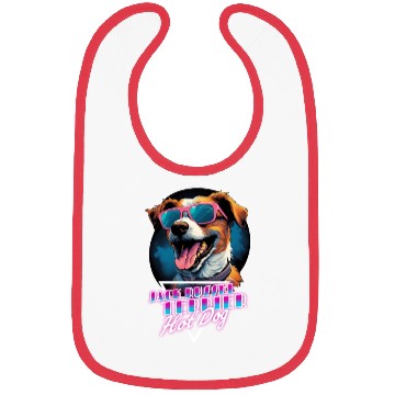 Discover Retro Wave Jack Russel Terrier Hot Dog Bibs