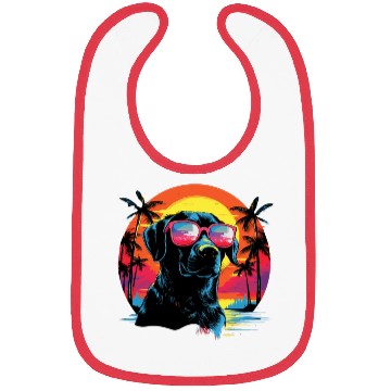 Discover Retro Wave Labrador Dog Bibs