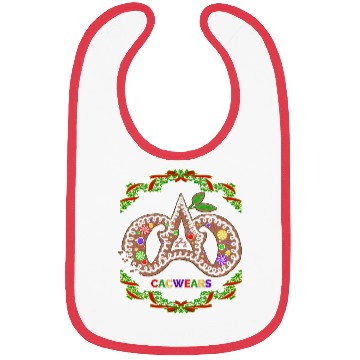 Discover Christmas Bakery Gingerbread Cookie Pastry Logo Bibs