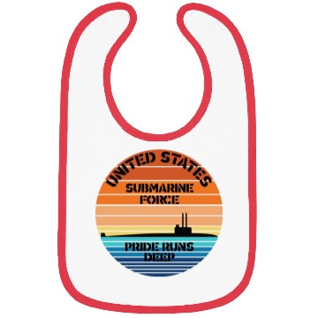 Discover Sunset Us Submarine Force Pride Runs Deep Bibs