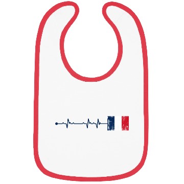 Discover France Flag Heartbeat Bibs