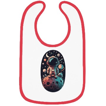Discover Astronaut on the moon Bibs