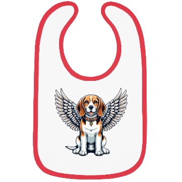 Discover Beagle Angel - Adorable Dog with Wings Bibs