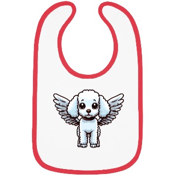 Discover Poodle Angel - Elegant Dog with Wings Bibs