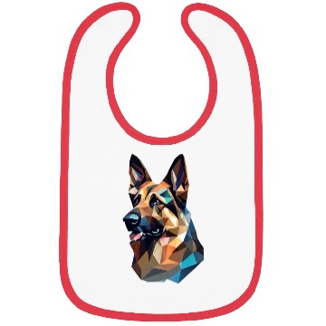 Discover German shepherd dog, German dog, polygon art Bibs