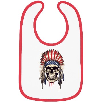 Discover Skull Indian Chief Native American USA Bibs