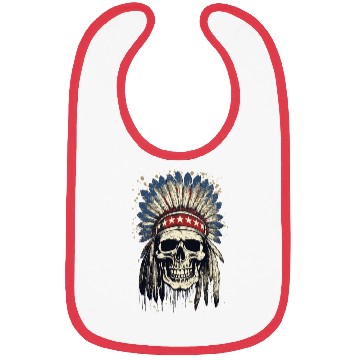 Discover Skull Indian Chief Native American USA Bibs
