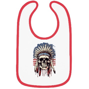Discover Skull Indian Chief Native American USA Bibs
