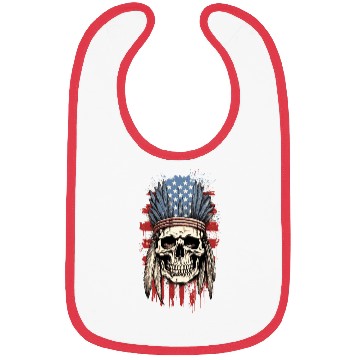 Discover Skull Indian Chief Native American USA Bibs