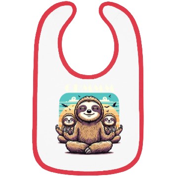 Discover Lazy Meditation Relaxation Sloth Chillers Bibs