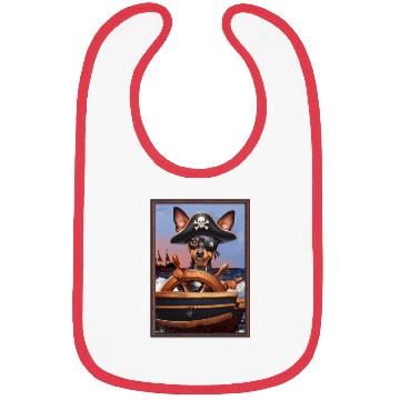 Discover Pirate Miniature Pinscher Bibs