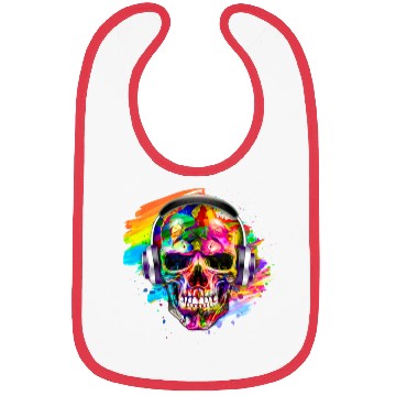 Discover Colorful skull Bibs