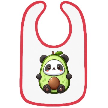 Discover Panda in avocado costume Bibs