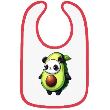 Discover Panda in avocado costume Bibs