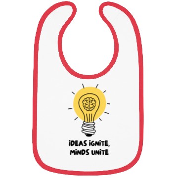 Discover Lamp Bulb Brain Idea Yellow - Creative Spark Bibs
