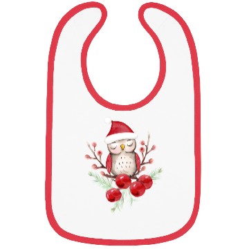 Discover Santa Owl Christmas Santa Hat Bibs