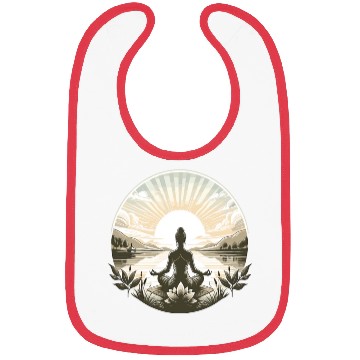 Discover Yoga lotus design Bibs