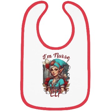 Discover I m Nurse elf Bibs