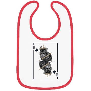 Discover Cat Spades King Playing Card Cat Daddy Cat Mom Bibs