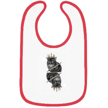 Discover Cat Spades King Playing Card Cat Daddy Cat Mom Bibs