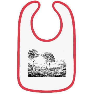 Discover Rustic natural view drawing art Bibs