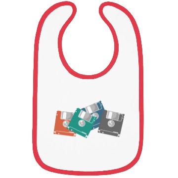 Discover colorful Floppy Disks Retro Memory Module Data Car Bibs