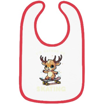 Discover I'd rather be skating | cute skating deer Bibs