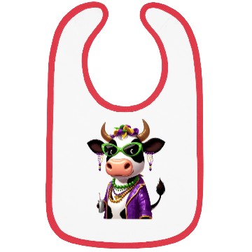 Discover Mardi Gras celebrating cow Bibs