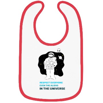 Discover Black White Astronauts and Aliens Bibs