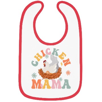 Discover Groovy Chicken Mom Female Farmer Bibs