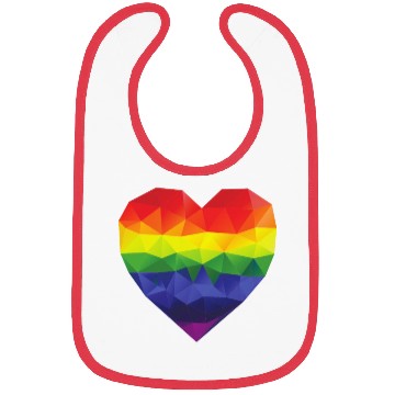 Discover Rainbow Heart Bibs