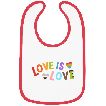 Discover Love Is Love Bibs
