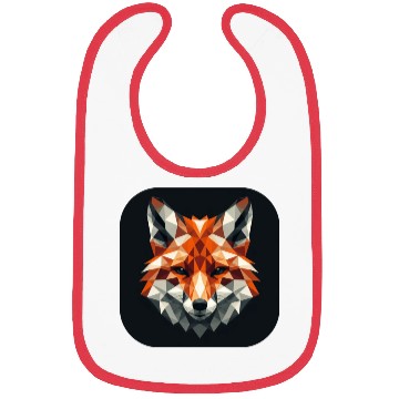 Discover Fox head polygon art Bibs