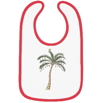 Discover Christmas Palm Tree Light Hawaiian Tropical Xmas Bibs