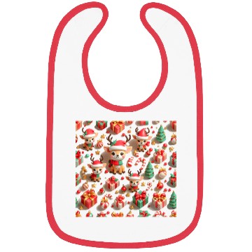 Discover Cute Christmas deer pattern Bibs