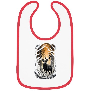 Discover Deer in a snowy forest Bibs