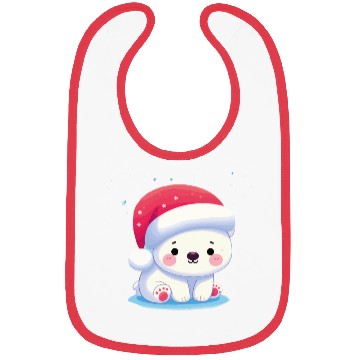 Discover "Snowflakes and Smiles: The Polar Bear on Christma Bibs