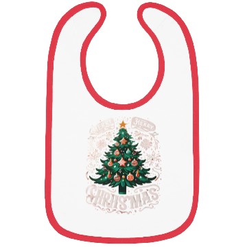 Discover merry christmas tree Bibs