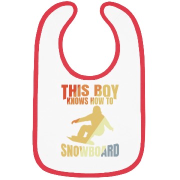 Discover Funny Snowboarding Boy Bibs