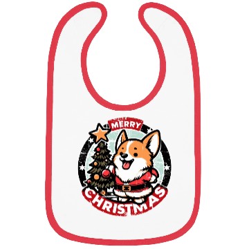 Discover Retro Christmas Corgi Gifts For Dog Lovers Bibs