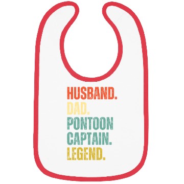 Discover Husband Dad Pontoon Captain Legend Bibs