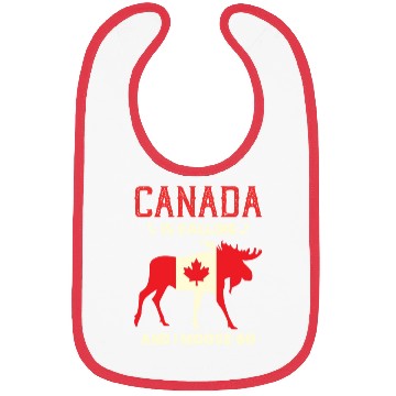 Discover Canada Moose Canadian Flag Maple Leaf Bibs