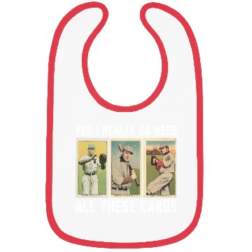 Discover Baseball Card Collector Vintage Baseball Bibs