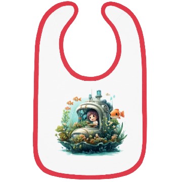 Discover A delightful kawaii book submarine exploring Bibs