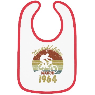 Discover Biker Limited Edition March 1964 Birthday Present Bibs